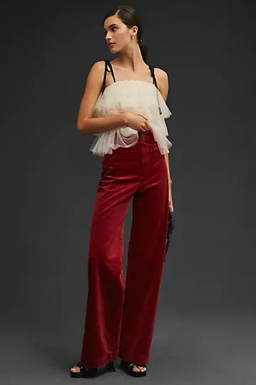 Maeve Colette Corduroy Wide-Leg Pants | Anthropologie (US)