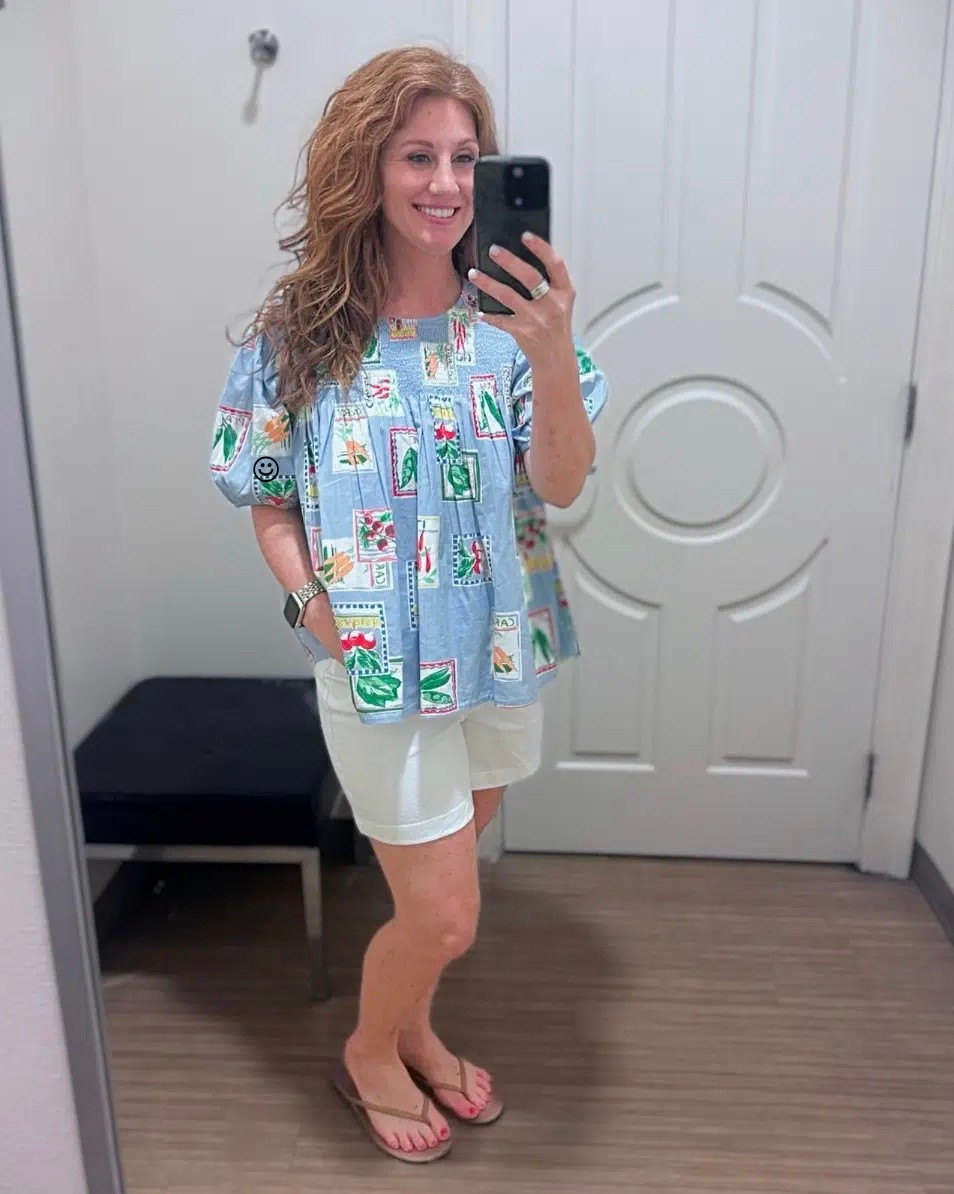 Vacation outfit idea! Her top is a size small and 7 inch shorts are a size 6.

#LTKootd #LTKOver40 #LTKPetite
