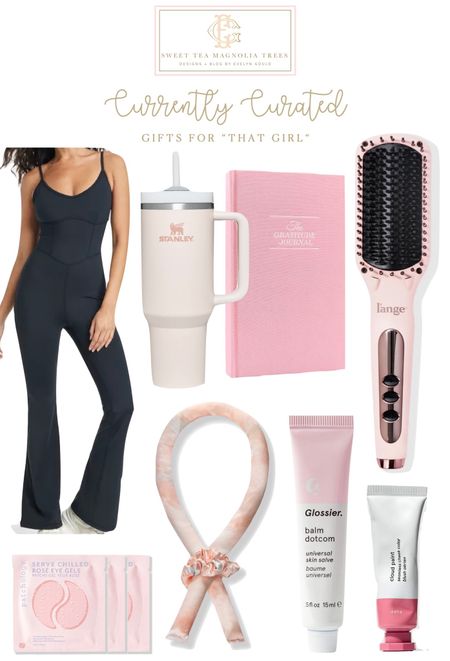GIFT GUIDE for “That Girl” this Holiday Season!! Including a Stanley Tumbler, Gratitude Journal, Glossier lip balm + cloud paint, Kitsch heatless hair curling wrap, L’ange straightening brush, workout jumpsuit, and under eye masks! All under $50!! 💕

#LTKHoliday #LTKGiftGuide #LTKunder50