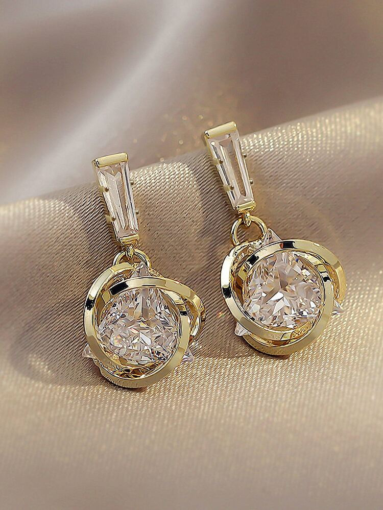 Zircon Decor Drop Earrings | SHEIN