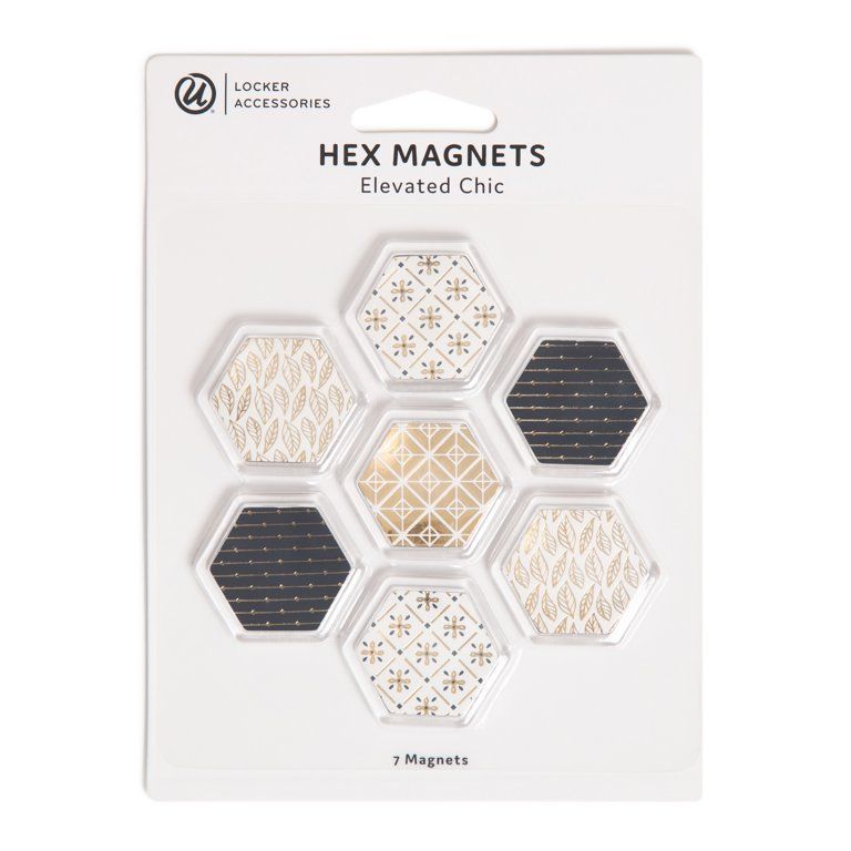 U Brands 7 Count Hexagon Magnets, Elevated Chic, Locker Accessory, 5885U | Walmart (US)