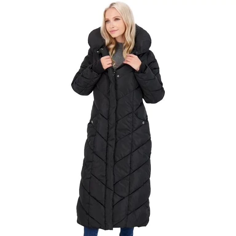 Steve Madden Long Puffer Coat for Women-Fleece Lined Quilted Winter Maxi Coat - Walmart.com | Walmart (US)
