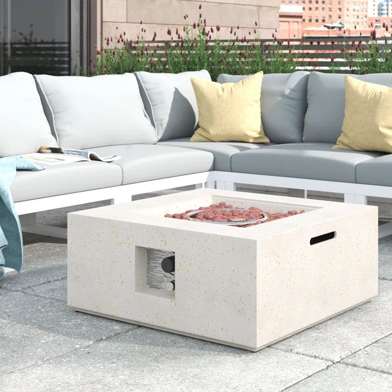 Annaise Stainless steel Propane Outdoor Fire Pit Table | Wayfair North America
