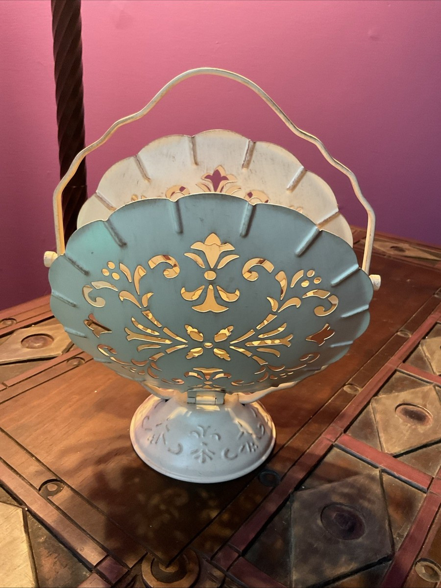 Vintage 3 Tier Filigree Metal Folding Appetizer Dessert Serving Tray Clamshell | eBay | eBay US