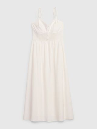 Linen-Blend Corset Midi Dress | Gap (US)