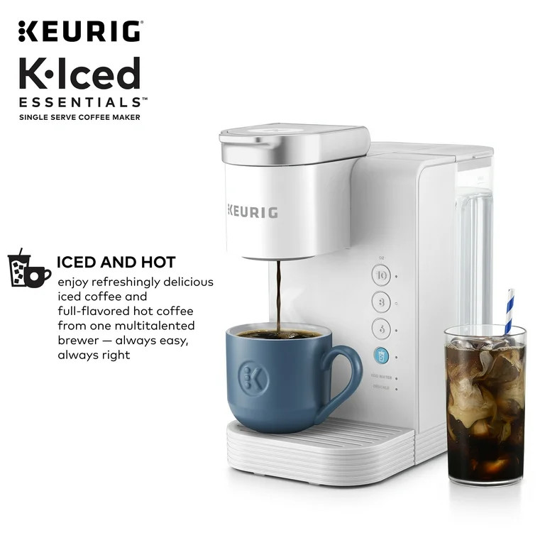 Keurig K-Iced Essentials White Iced and Hot Single-Serve K-Cup Pod Coffee Maker | Walmart (US)
