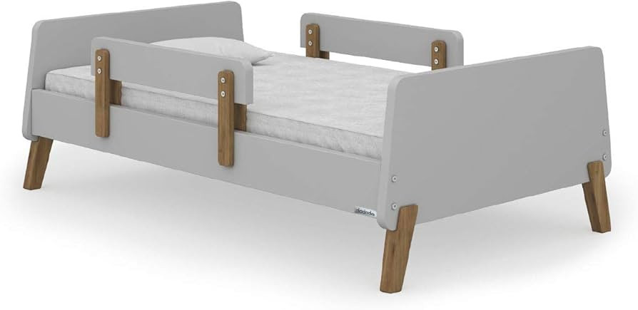 dadada Muse Curved Modern Solid Wood Low Profile Toddler Kids Baby Bed with Two Removeable Side R... | Amazon (US)