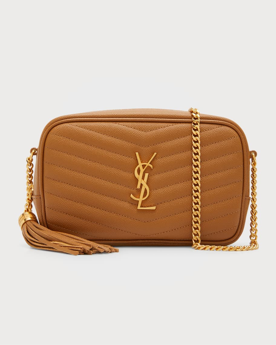 Saint Laurent Lou Mini YSL Grain de Poudre Camera Crossbody Bag | Neiman Marcus