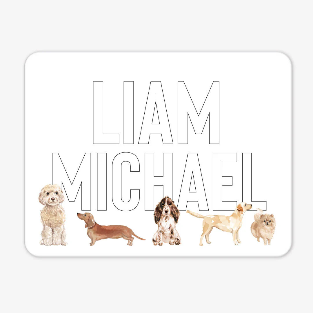 Kids Personalized Whiteboard | Puppy Love | Caden Lane