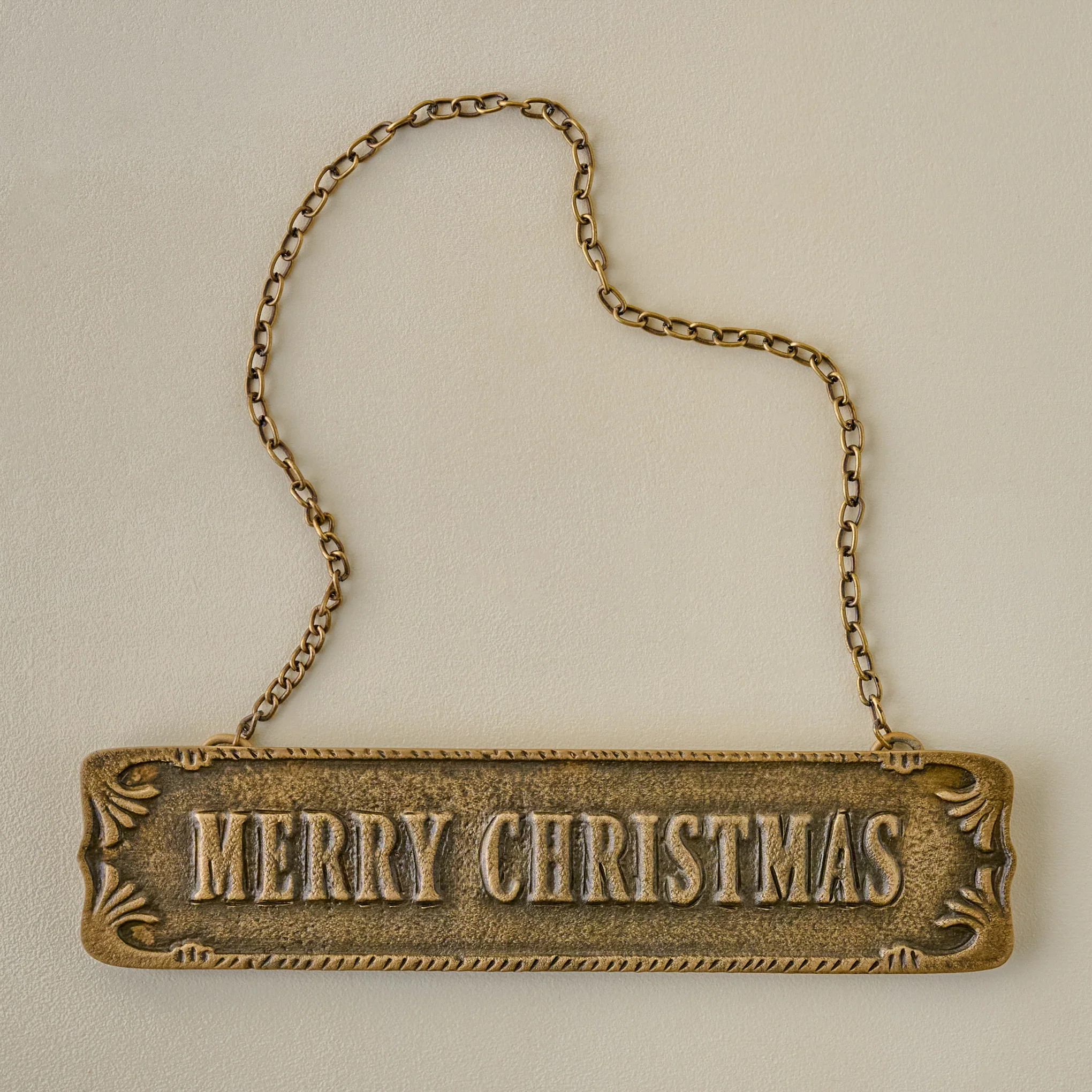 Antique-Inspired Hanging Merry Christmas Sign | Magnolia