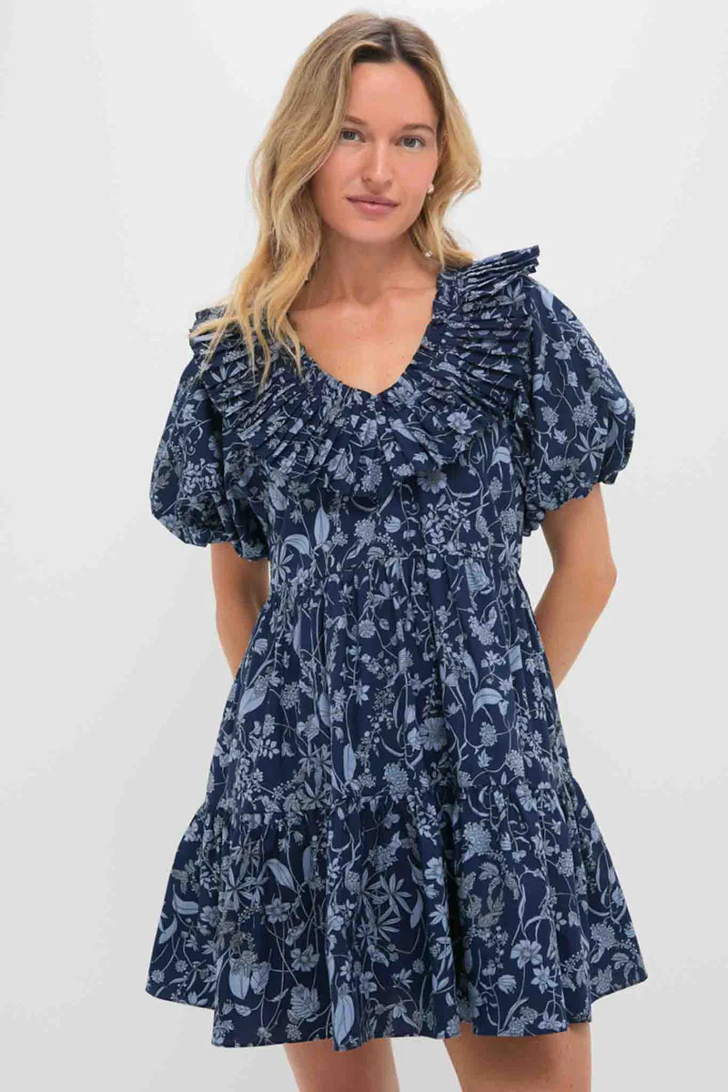 Blue Floral Samson Mini Dress | Tuckernuck (US)