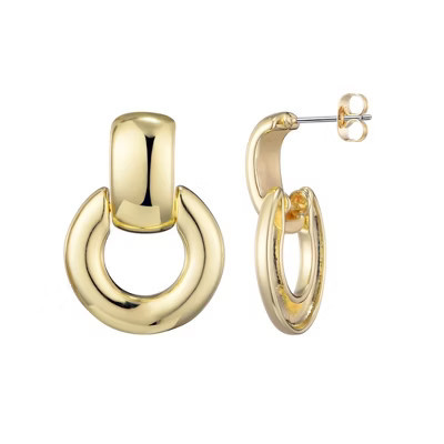 Adornia 14k Gold Plated Door Knocker Earrings | Target