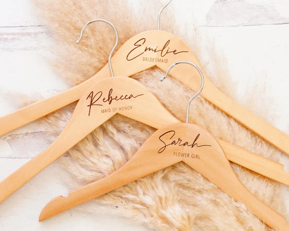 Custom Bridesmaid Hangers  Bridesmaid Gifts  Hangers for | Etsy | Etsy (US)