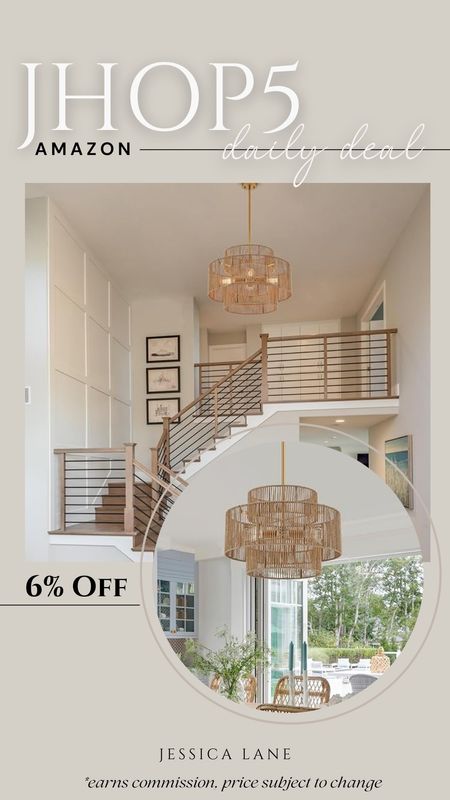 Amazon daily deal, save 6% on this gorgeous woven chandelier light fixture, great for indoor or outdoor space. Amazon lighting, chandelier, woven chandelier, patio chandelier, Amazon decor, Amazon home, Amazon deal

#LTKSaleAlert #LTKHome #LTKStyleTip