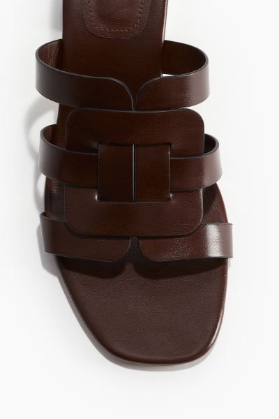 Block-heeled Sandals - Dark brown - Ladies | H&M US | H&M (US + CA)