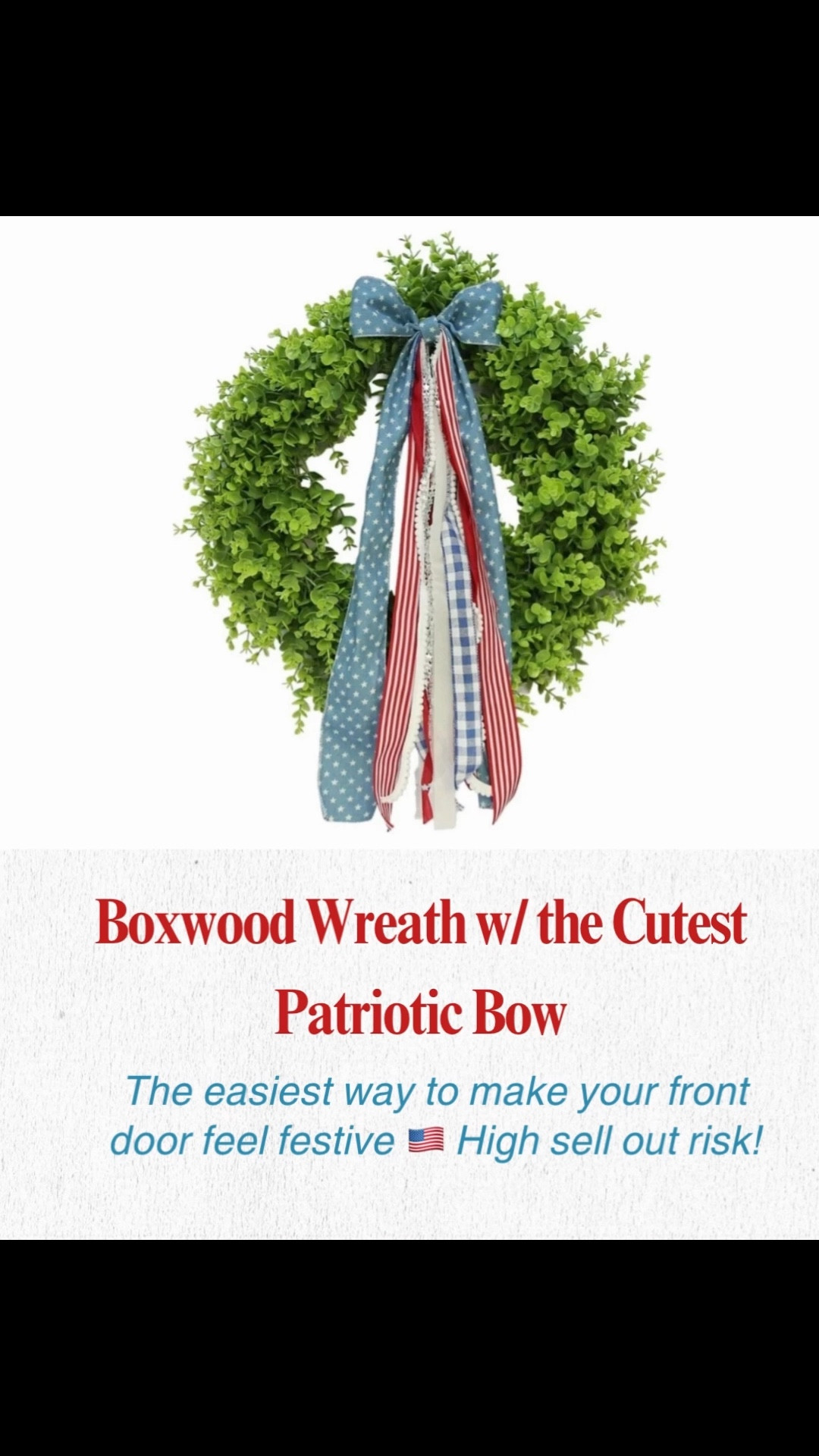 A summer wreath to leave on your front door all summer long! 🇺🇸 Love all the red,white,& blue patterns on this bow. 😍 

#4thofjuly #patrioticdecor #walmartsummer #homedecor 

#LTKSeasonal #LTKHome #LTKmomlife