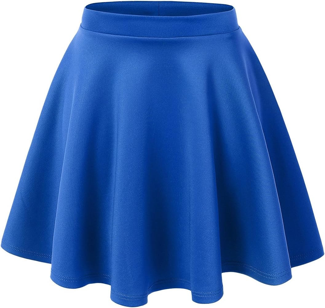 Made By Johnny Women's Basic Versatile Stretchy Flared Casual Mini Skater Skirt XS-3XL Plus Size | Amazon (US)