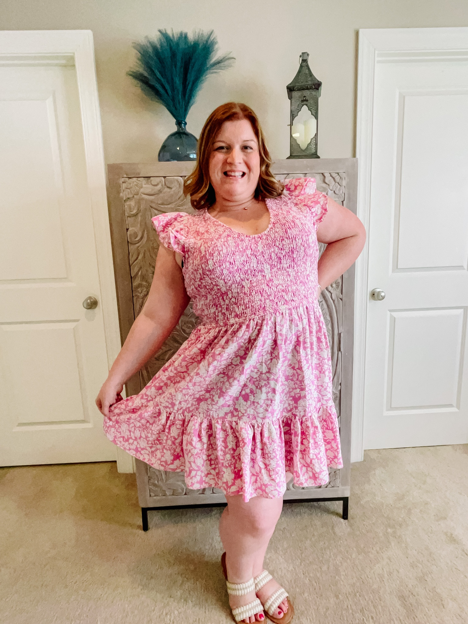 Loving this pretty pink floral dress for spring! 💕

#LTKunder50 #LTKcurves
