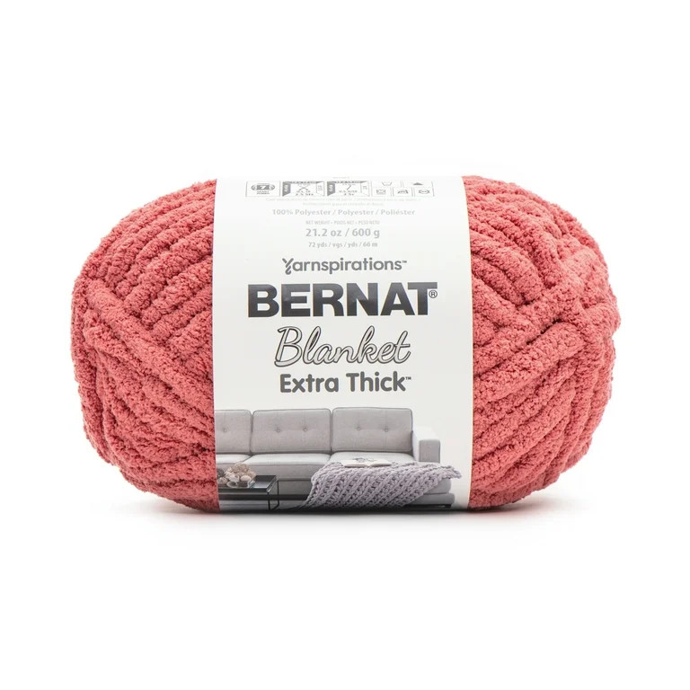 Bernat® Blanket Extra Thick™ #7 Jumbo Polyester Yarn, Clay 21.2oz/600g, 72 Yards | Walmart (US)