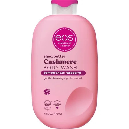 eos Shea Better Cashmere Body Wash, Pomegranate Raspberry, Creamy Gel Formula, 16 fl oz. | Walmart (US)