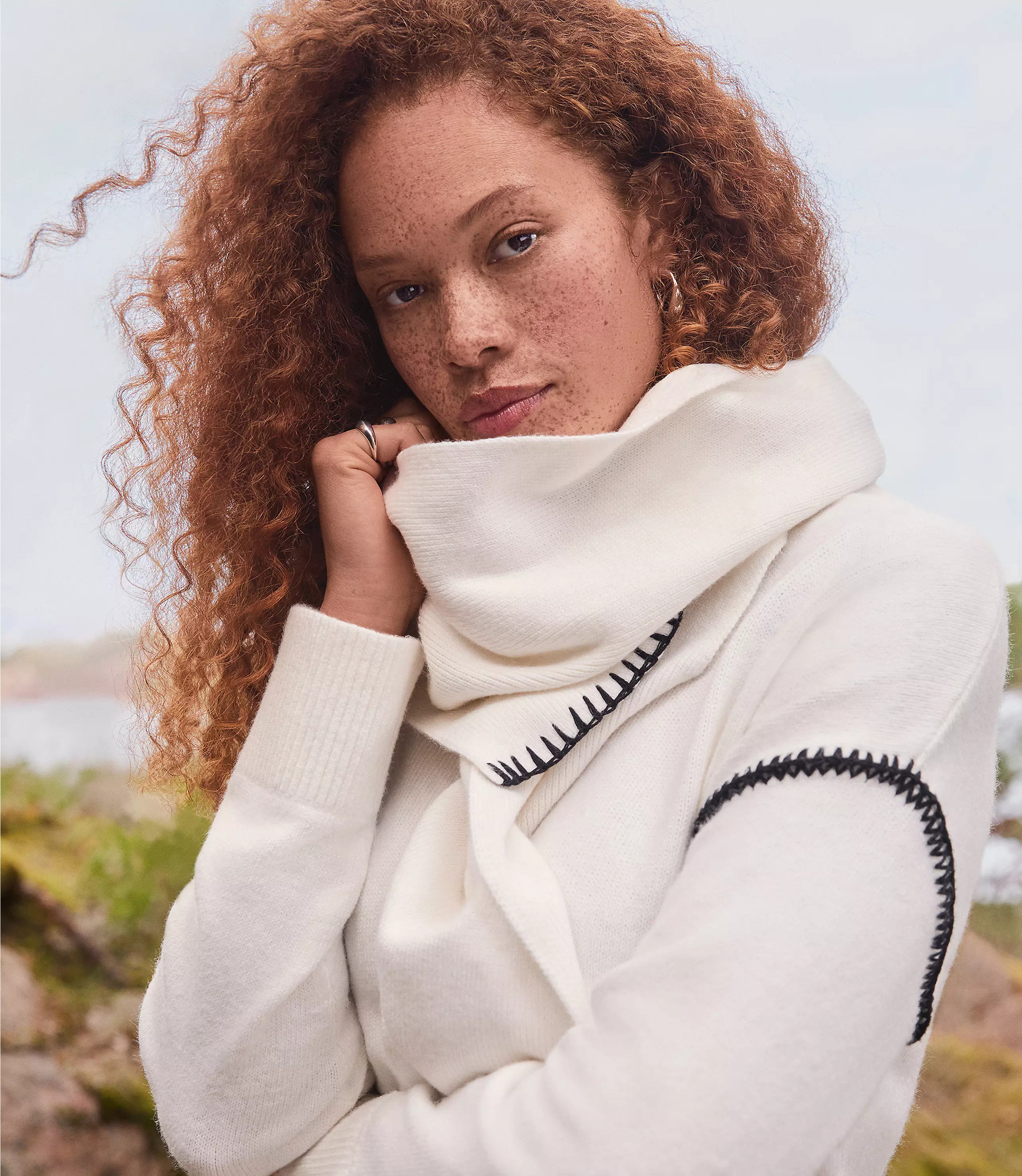 Stitched Trim Scarf | LOFT