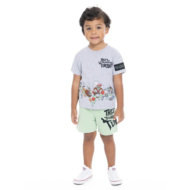 Teenage Mutant Ninja Turtles Toddler Graphic Tee and Shorts Set, 2-Piece, Sizes 12M-5T | Walmart (US)