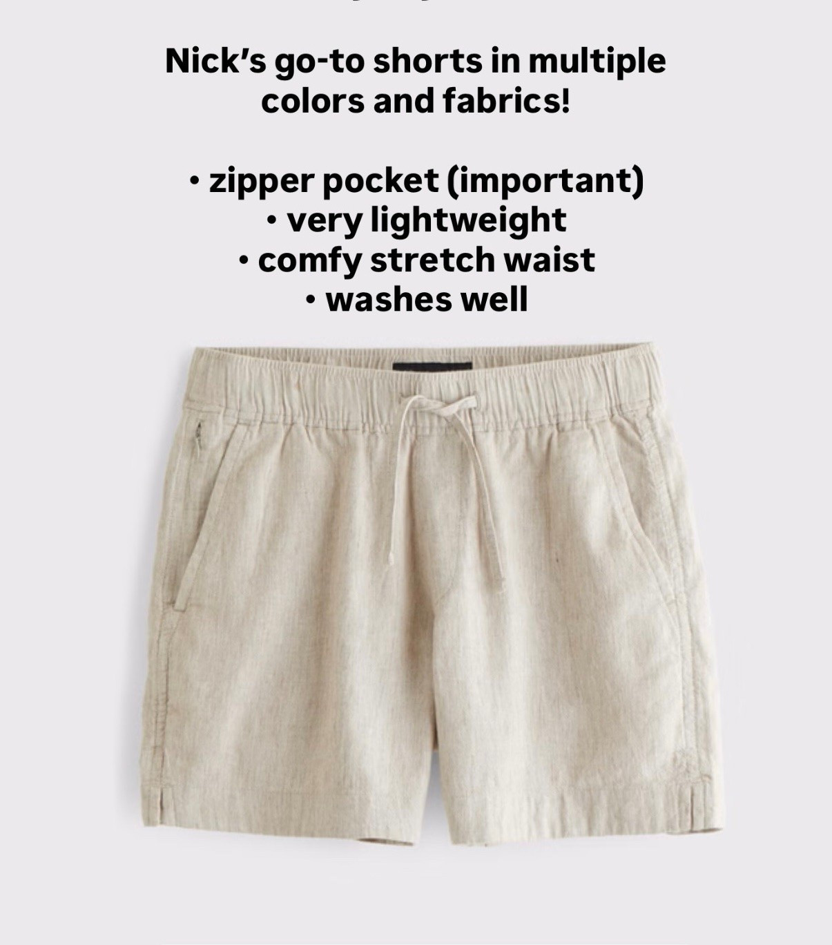 On sale + code AFJEAN for extra 15% off Abercrombie 

• great men’s shorts in linen or cotton, Nick is 5’8” 165 lb takes Medium and loves the beige linen, navy 
• also linked his fave jcrew textured shirt on same he has Medium
• great comfy long pants that Nick has in several colors. and got medium Short. 
• He loves these cotton tee shirts in size Small, and the swim shorts in Medium.

#LTKMens #LTKSaleAlert