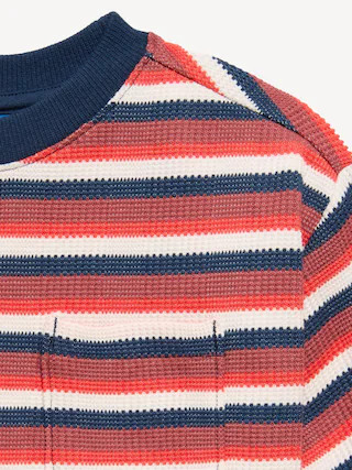 Oversized Short-Sleeve Waffle-Knit T-Shirt for Toddler Boys | Old Navy (US)