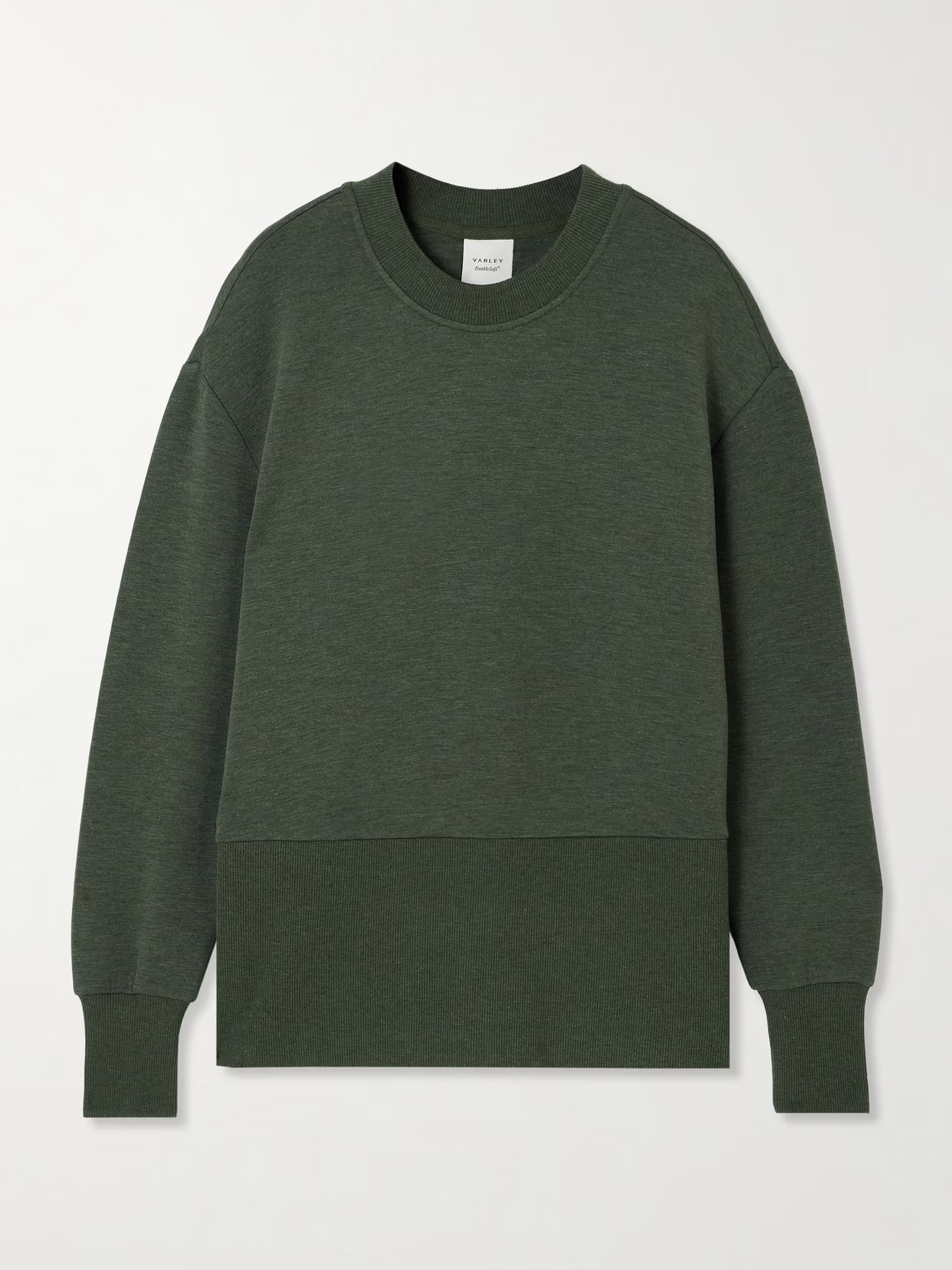 Varley - Lowry Zip-detailed Doublesoft™ Sweatshirt - Green | NET-A-PORTER (US)