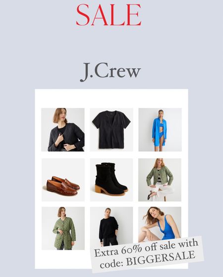 JCrew - post holiday sale, extra 60% off sale styles with code: BIGGERSALE 

#LTKsalealert #LTKSeasonal