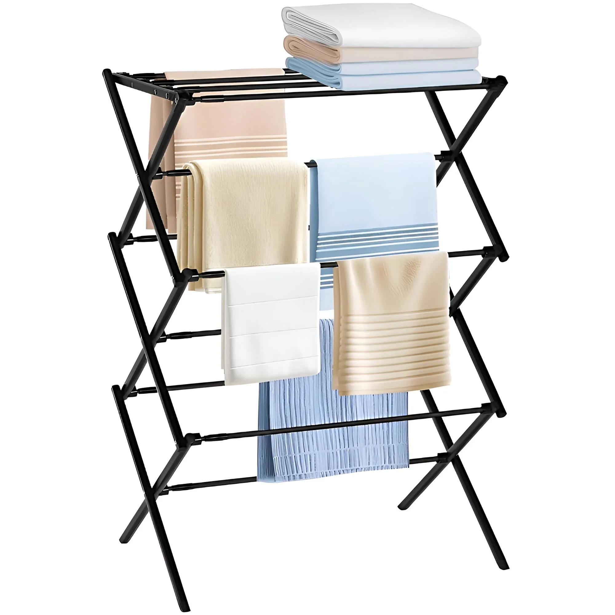 Expandable Laundry Clothes Drying Rack, Laundry Rack 3 Tiers Clothing Metal Clothing Dryer Towel ... | Walmart (CA)