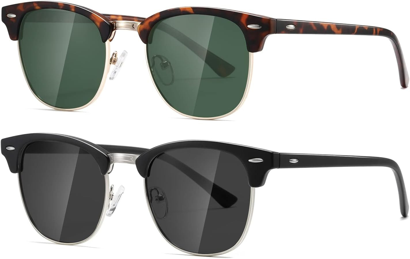 AEVOGUE Polarized Sunglasses For Women And Men Semi Rimless Frame Retro Sun Glasses AE0369 | Amazon (US)