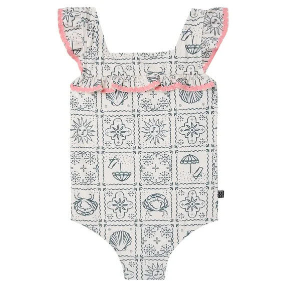 Modern Moments by Gerber Baby and Toddler Girl One-Piece Swimsuit, Sizes 0/3M-5T | Walmart (US)