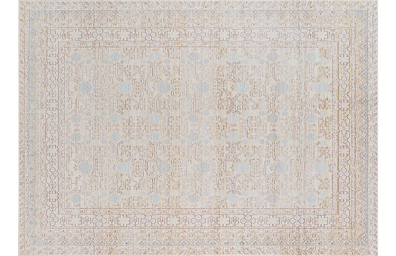 Isabella Rug, Ivory/Blue | One Kings Lane