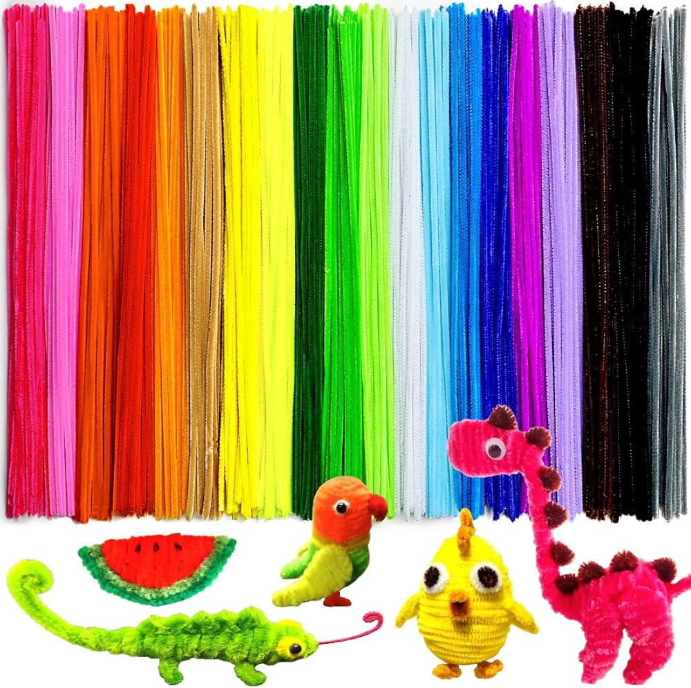 GAGANIU 200pcs Pipe Cleaners, Pipe Cleaners for crafts, Craft Supplies Multicolor Chenille Stems ... | Amazon (US)