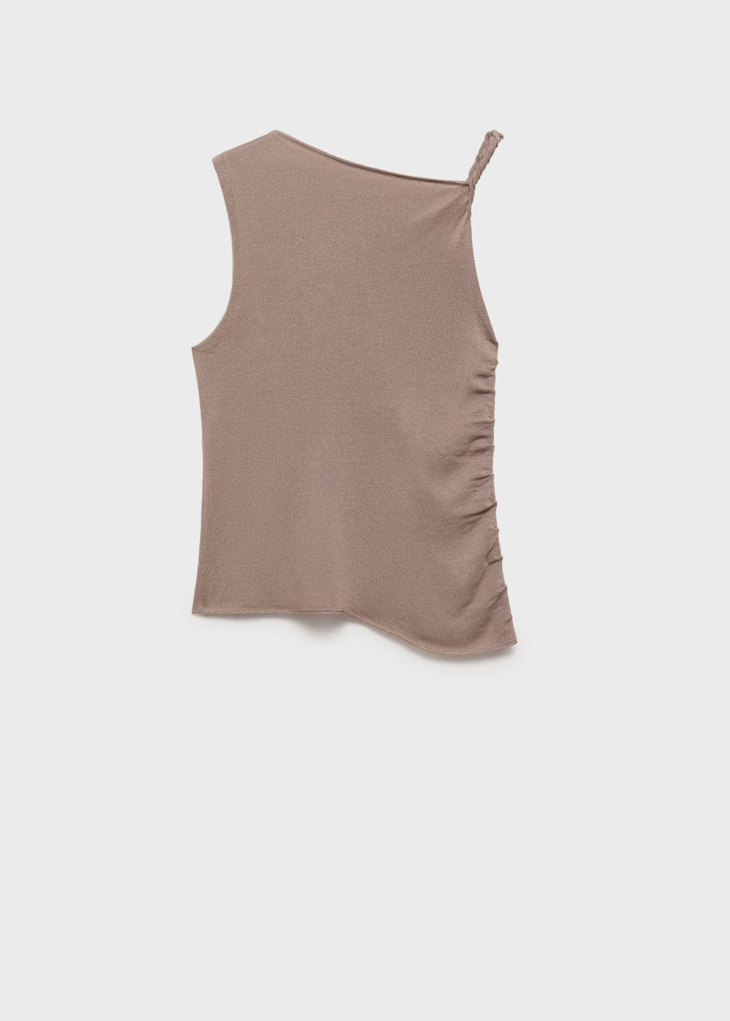 Asymmetrical knitted top with straps - Women | MANGO United Kingdom | MANGO (UK)