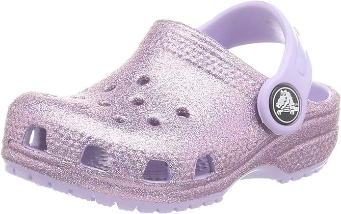 Crocs Classic Glitter Clogs (Toddler), Lavender, 4 Toddler | Amazon (US)