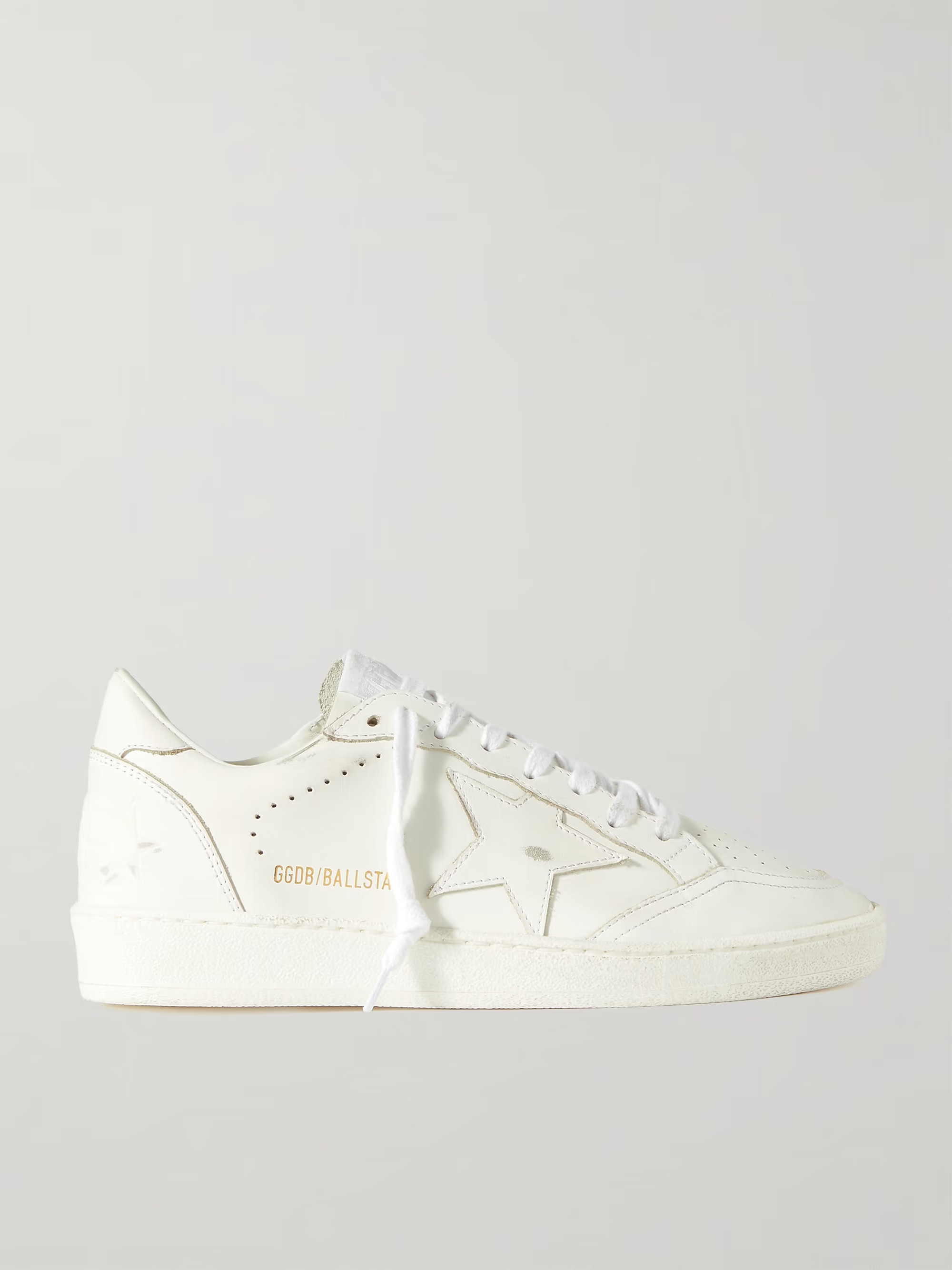 Ballstar distressed leather sneakers | NET-A-PORTER APAC