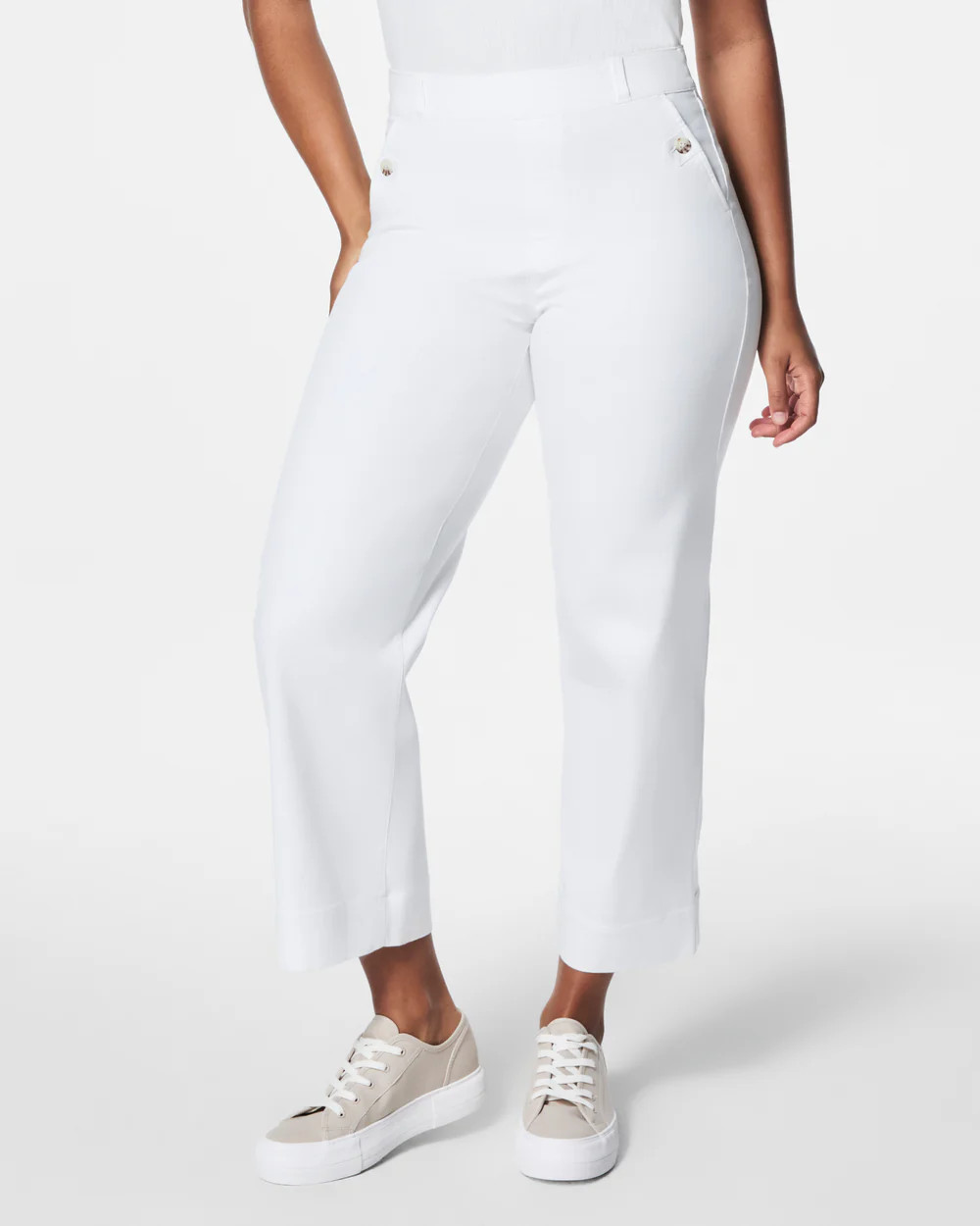 Stretch Twill Cropped Pant | Spanx
