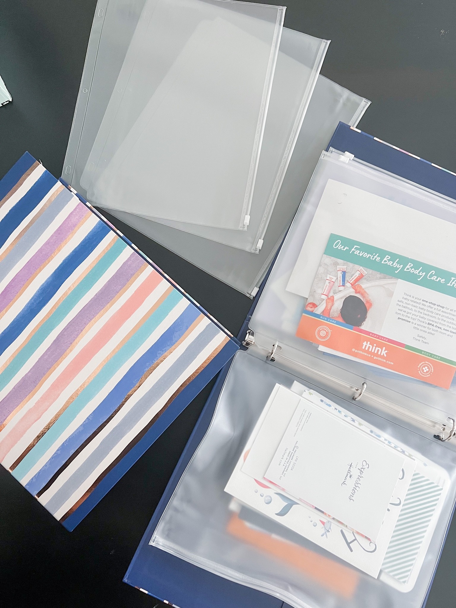 My system to keeping my kids keepsakes organized and at hands reach.

Binder + zipper binder pockets. I keep one binder per child and I even have one for my wedding. 

Things I like to keep are birthday cards, any important milestones that were captured like my sons first hair cut, baby shower cards and more. 

#LTKbaby #LTKfamily #LTKhome