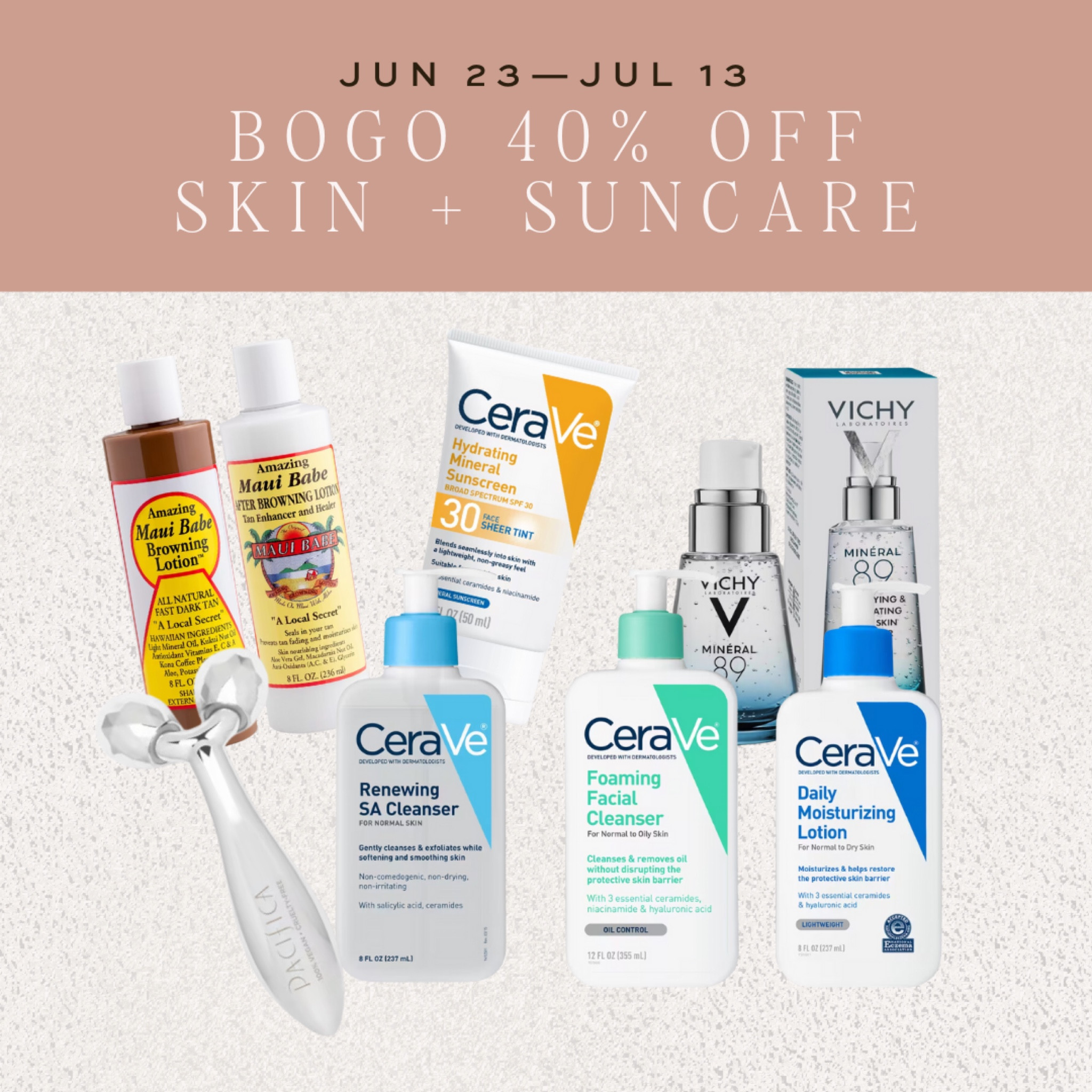 BOGO 40% off skin and sun care during the Ulta Beauty Big Summer Sale this month! From CeraVe to Vichy, these are my top picks for amazing skincare and SPF finds at Ulta. Stock up on your favorites this summer! 

#LTKSaleAlert #LTKSummerSales #LTKBeauty