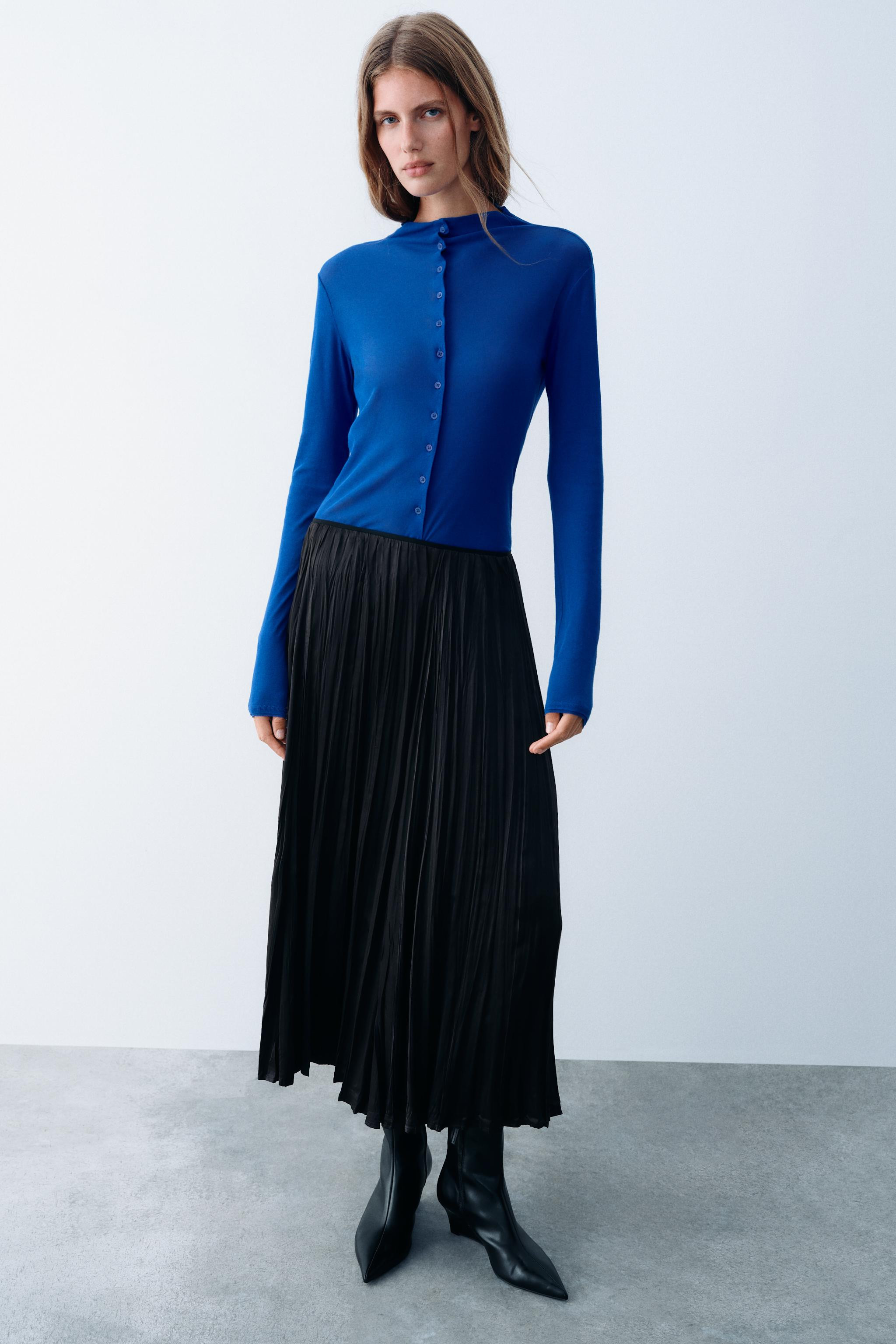 SATIN MIDI SKIRT | Zara US