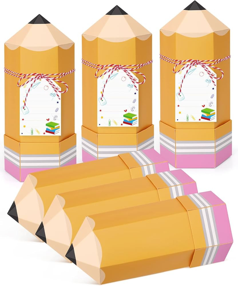 Sinasasspel Teacher Appreciation Pencil Treat Boxes Thanksgiving Gifts Boxes Thank You Teachers G... | Amazon (US)