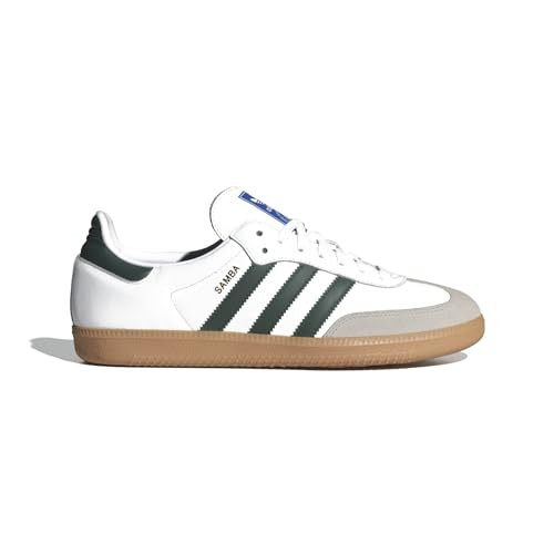 adidas Samba OG Men's Sneakers, Cloud White/Collegiate Green/Gum, Size 13 | Amazon (US)