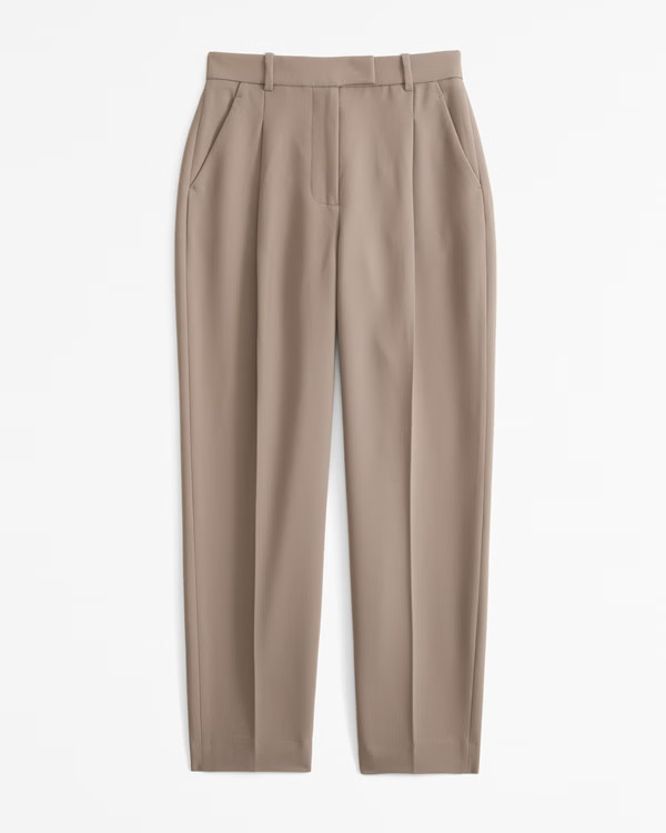 Women's Curve Love Ankle Grazing Tapered Tailored Pant | Women's New Arrivals | Abercrombie.com | Abercrombie & Fitch (US)