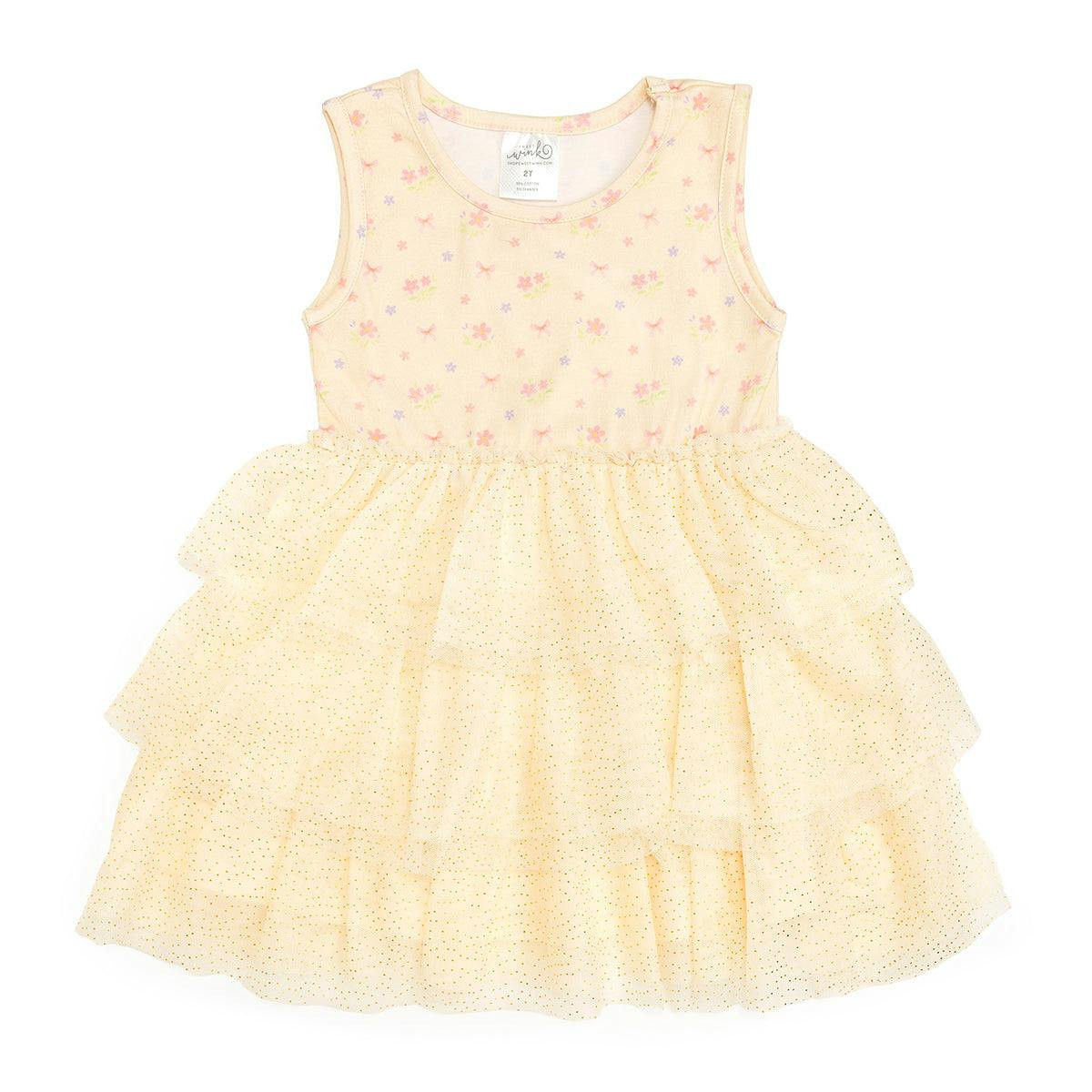 Lemon Floral Tank Tutu Dress | Maisonette