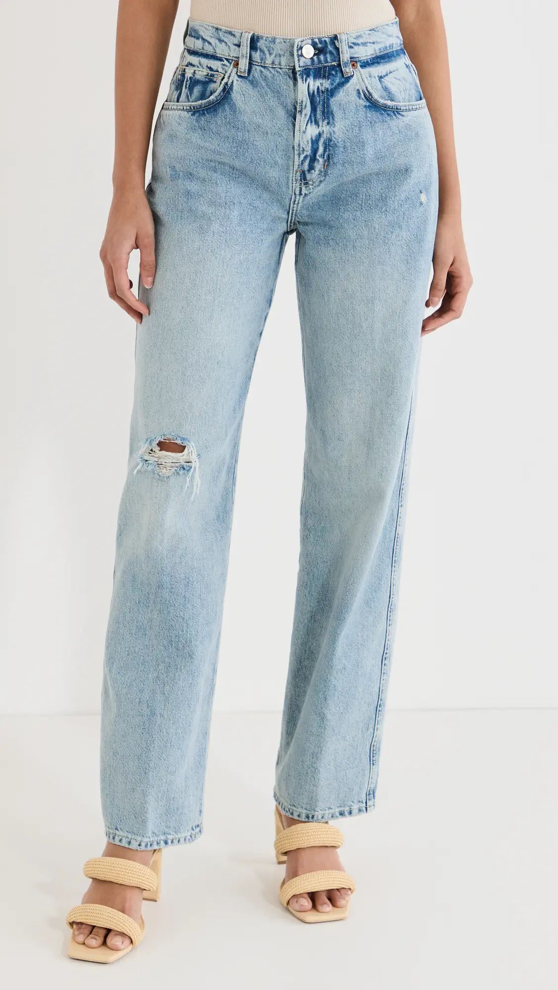 Reformation Val Baggy Mid Rise Straight Jeans | Shopbop | Shopbop