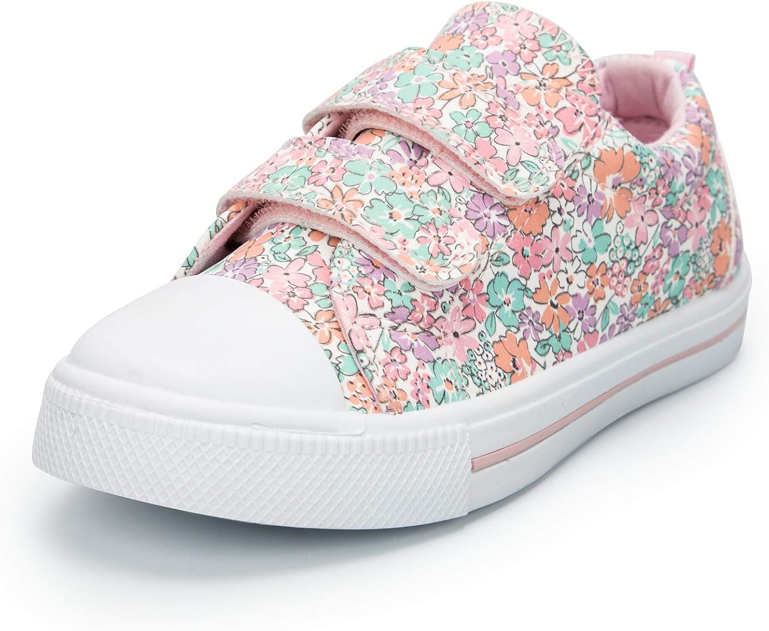 K KomForme Toddler Boys & Girls Shoes Kids Canvas Sneakers with Cartoon Dual Hook and Loops | Amazon (US)