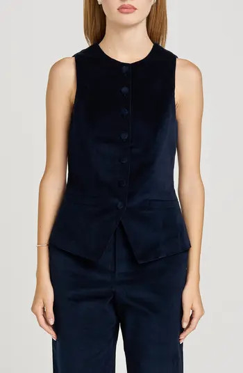 x Sara Walker Lee Velveteen Vest | Nordstrom