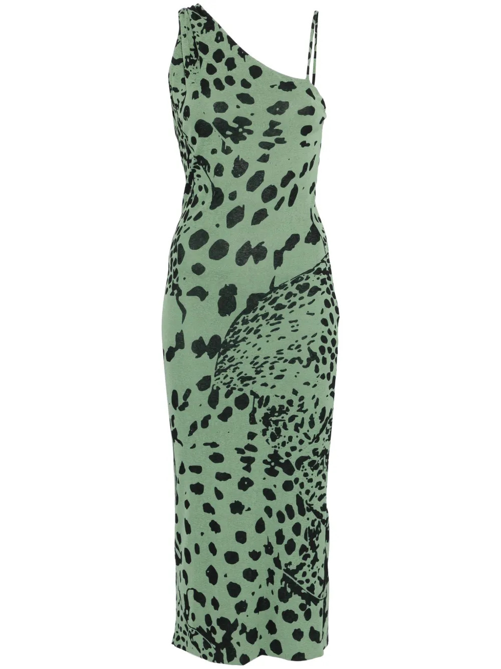 Nanushka Sigita Midi Dress | Green | FARFETCH | Farfetch Global